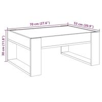 Salontafel met Infinity LED 70x53x30 cm wit - thumbnail