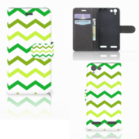 Lenovo Vibe K5 Telefoon Hoesje Zigzag Groen - thumbnail