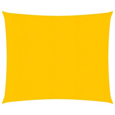 VidaXL Zonnezeil 160 g/m² rechthoekig 2x2,5 m hdpe geel