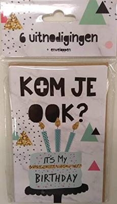 Uitnodiging cake 13.5x9cm