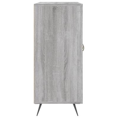 Dressoir 90x34x80 cm bewerkt hout grijs sonoma eikenkleurig
