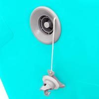 Gymnastiekrol met pomp opblaasbaar 100x60 cm PVC groen - thumbnail