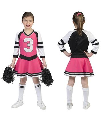 Cheerfull Cheerleader jurkje roze kind