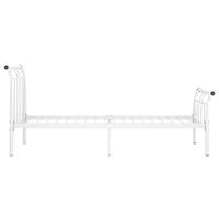 Bedframe metaal wit 100x200 cm - thumbnail