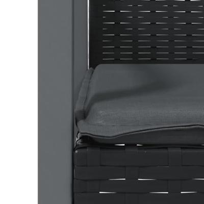 7-delige Tuinset met kussens poly rattan en staal