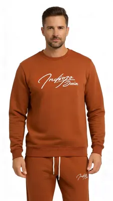 Indigo Denim - Joggingpak Heren - Roodbruin