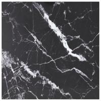 VidaXL Tafelblad 70x70 cm 6 mm gehard glas met marmeren design zwart - thumbnail