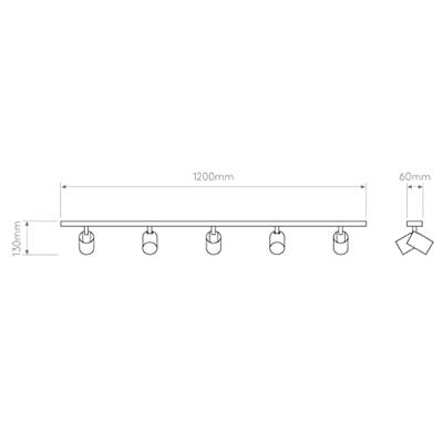 Astro Lighting Ascoli Five Bar Spot - Brons