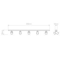 Astro Lighting Ascoli Five Bar Spot - Brons - thumbnail