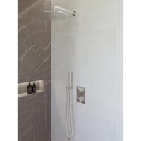 Wiesbaden Caral Inbouwthermostaat compleet met Hoofddouche (30cm) en Staafhanddouche - Chroom - thumbnail
