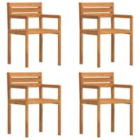 Tuinstoelen 4 stuks 50x53x80 cm massief acaciahout - thumbnail