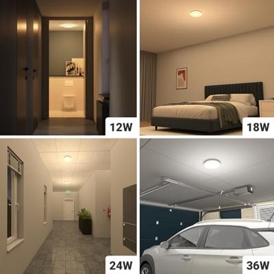LED Plafondlamp rond - CCT Lichtkleur instelbaar (3000K, 4000K & 6500K) - 36W 3900 lumen (108lm/w) - Diameter 50 cm - IP20 stofdicht voor binnen