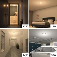 LED Plafondlamp rond - CCT Lichtkleur instelbaar (3000K, 4000K & 6500K) - 36W 3900 lumen (108lm/w) - Diameter 50 cm - IP20 stofdicht voor binnen - thumbnail