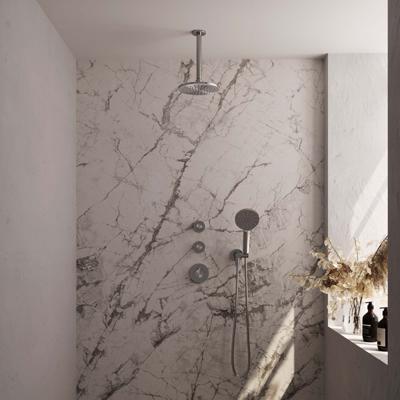 Brushed Carving thermostatische regendouche SET 11 met 20 cm douchekop