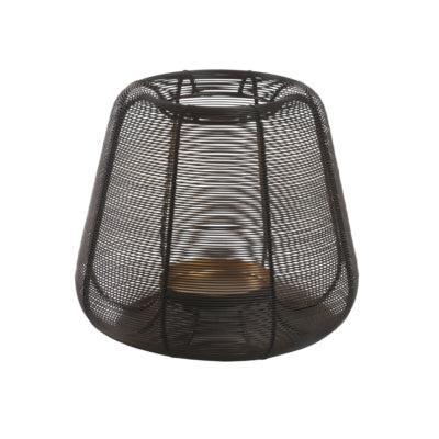 PTMD windlicht jaden s zwart 25 cm | 2 stuks