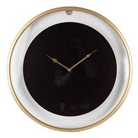 Clayre & Eef Wandklok Ø 60 cm Zwart Goudkleurig Ijzer Glas Muurklok - thumbnail