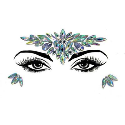 3 PC'S voorhoofd groene Masquerade make-up acryl gezicht sticker stijl: YT-05 3 PC'S voorhoofd groene Masquerade make-up acryl gezicht sticker stijl: YT-05