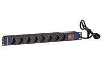 DSIT 19 inch 8 voudige stekkerdoos met schakelaar - thumbnail