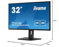Iiyama ProLite XB3288UHSU-B5 LED-monitor Energielabel G (A - G) 80 cm (31.5 inch) 3840 x 2160 Pixel 16:9 4 ms HDMI, DisplayPort, Hoofdtelefoon (3.5 mm - thumbnail