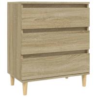 Dressoir 60x35x70 cm bewerkt hout sonoma eikenkleurig - thumbnail