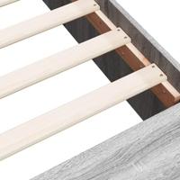 Bedframe bewerkt hout grijs sonoma eikenkleurig 150x200 cm - thumbnail