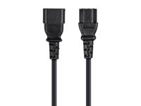 Monoprice 106329 3ft 18AWG Power Extension Cord Kabel met 3 Dirigent PC - Zwart - thumbnail
