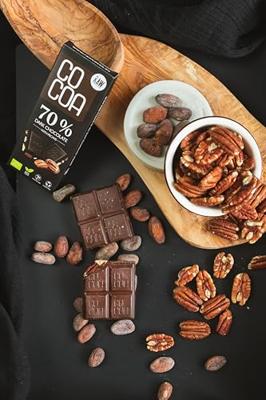 Cocoa 70% Dark Chocolate Pecan Reep Cocoa 70% Dark Chocolate Pecan Reep