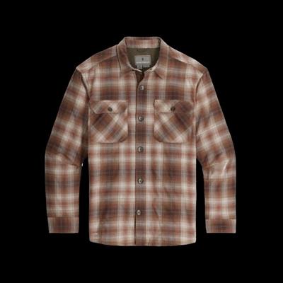 Royal Robbins Snowcap Lined Flannel L/S Shirt Heren Seal Brown Tioga Pld M