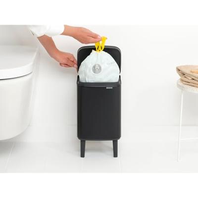 Brabantia Bo hi afvalemmer 4 liter met kunststof binnenemmer matt black - thumbnail