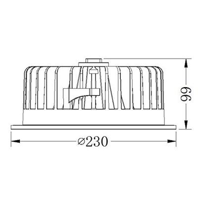 Deko Light 565185 COB 210 LED-inbouwlamp Energielabel: G (A - G) LED vast ingebouwd 37 W Verkeerswit (RAL 9016)