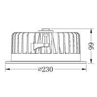 Deko Light 565185 COB 210 LED-inbouwlamp Energielabel: G (A - G) LED vast ingebouwd 37 W Verkeerswit (RAL 9016) - thumbnail