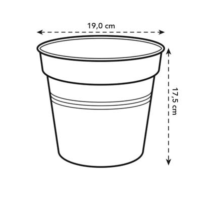 Elho green basics kweekpot 19 cm blad groen - thumbnail