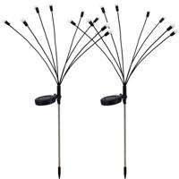 LED&apos;s Light Tuinverlichting met vuurvliegjes effect - Werkt op zonne-energie - Draadloos - Set van 2 stuks - thumbnail