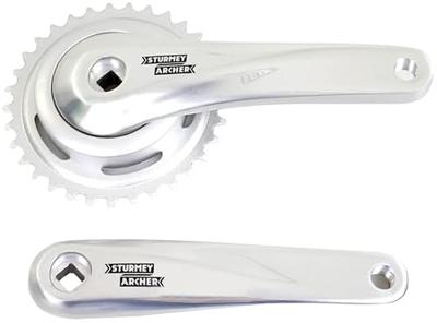 SturmeyArcher Sunrace crankstel 33t, cranklengte 170mm. zilver, aluminium, spieloos