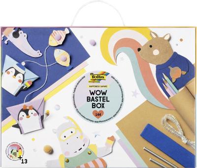 Creatieve doos voor kinderen, 144 stuks WOW HAPPINESS SAFARI FOLIA meerkleurig