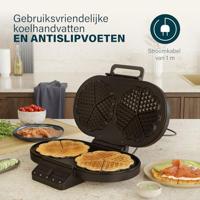 Princess neu Dubbel wafelijzer Anti-aanbaklaag, BPA-vrij, Oververhittingsbeveiliging Zwart - thumbnail