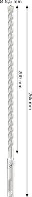 Bosch Accessoires PRO SDS plus-5X Hamerboor | 8,5 x 200 x 265 mm - 2608707237 Bosch Accessoires PRO SDS plus-5X Hamerboor | 8,5 x 200 x 265 mm - 2608707237
