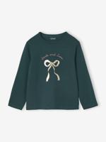 Meisjes-T-shirt met lange mouwen en metallic animatie dennen - thumbnail