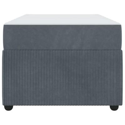 Bedframe met matras met matras Donkergrijs 90 x 200 cm Fluweel