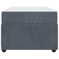 Bedframe met matras met matras Donkergrijs 80 x 200 cm Fluweel - thumbnail