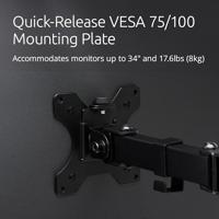 Kensington K55409WW Monitor-tafelbeugel 2-voudig 81,3 cm (32) Zwart Draaibaar, Kantelbaar - thumbnail