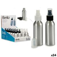 Verstuiverfles Berilo Wit Zwart Transparant Zilverkleurig Aluminium Polypropyleen 100 ml (24 Stuks) - thumbnail