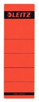 Leitz rugetiketten, zelfklevend, ft 6,1 x 19,1 cm, pak van 10 stuks, rood - thumbnail