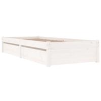 Bedframe met lades wit 75x190 cm - thumbnail