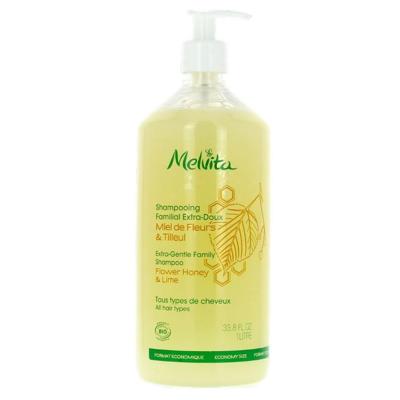 Melvita Extra-Gentle Family Shampoo Flower Honey & Lime 1000ml