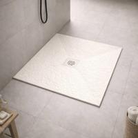 Douchebak BWS Stonelle Antislip Composiet 90x90x3 cm Inkortbaar Beige - thumbnail