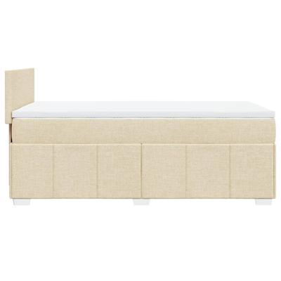 Boxspring met matras stof crèmekleurig 120x200 cm