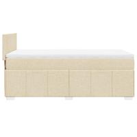 Boxspring met matras stof crèmekleurig 90x200 cm - thumbnail