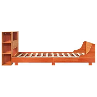 Bed met matras massief grenenhout wasbruin 140x190 cm Bed met matras massief grenenhout wasbruin 140x190 cm