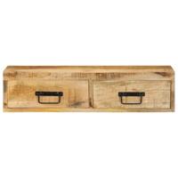 Tv-meubel wandmontage 80x30x19 cm massief ruw mangohout - thumbnail